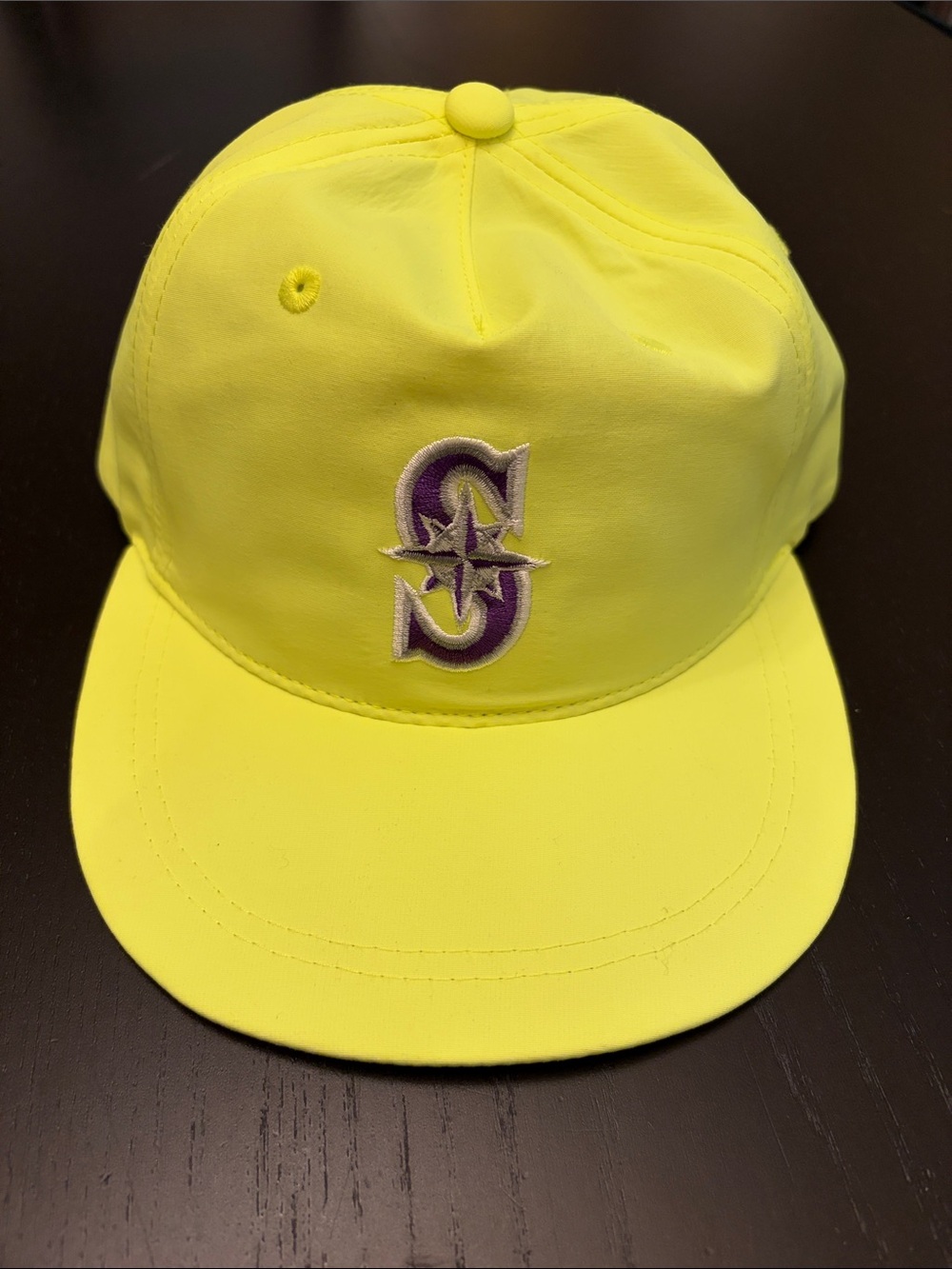 Seattle Mariners Retro Neon Yellow SnapBack Adjustable Hat